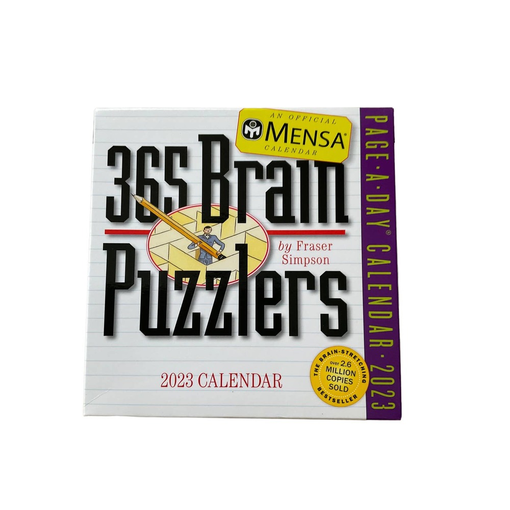 2023 Calendar 365 Brain Puzzlers Daily Mensa New in Box